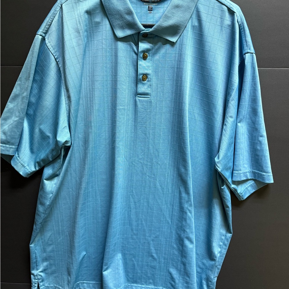 Pebble Beach Men's XXL Blue Polo Shirt
